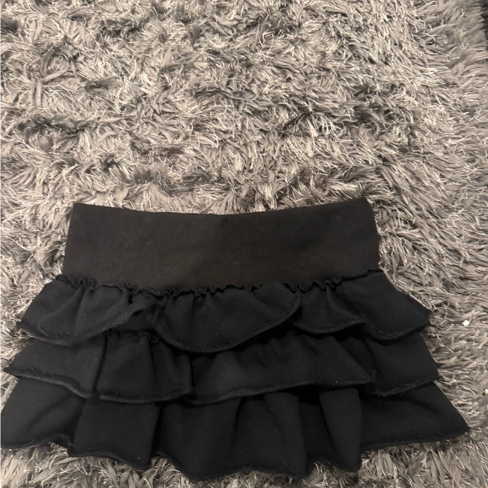 Edikted Black Layered Mini Skirt